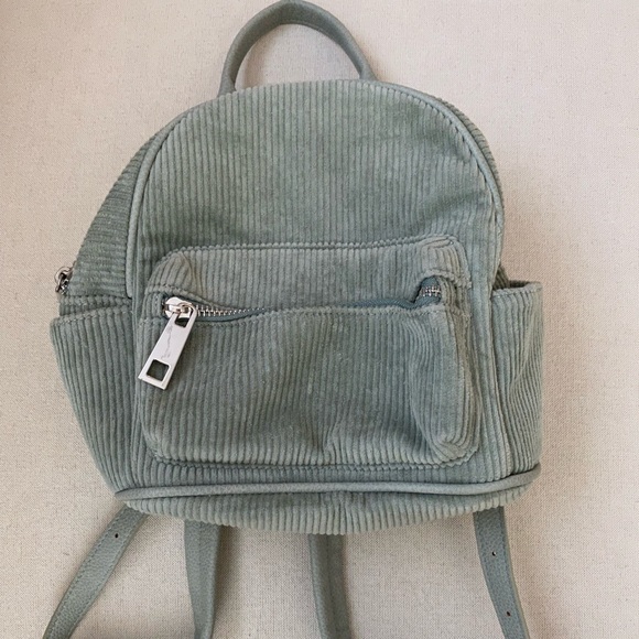 Street Level Handbags - Pocket front corduroy mini backpack